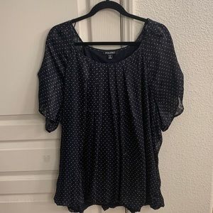 Black and White Polkadot Blouse
